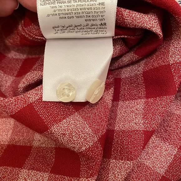 SOLD***Original Penguin Men's Red Gingham Long Sleeve Button Down Shirt - M - Picture 12 of 12